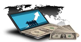money and laptop